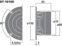 Kopułkowy głośnik wysokotonowy HiFi, 50WMAX, 30WRMS, 8Ω