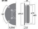 Kopułkowy głośnik wysokotonowy HiFi, 80WMAX, 40WRMS, 8Ω