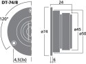 Miniaturowy, kopułkowy głośnik wysokotonowy HiFi, 30WMAX, 15WRMS, 8Ω