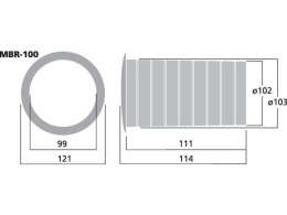 Rura bass-reflex, SV=77cm2