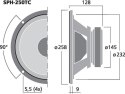 Głośnik niskotonowy/subwoofer HiFi, 2 x 150WMAX, 2 x 100WRMS, 2 x 8Ω