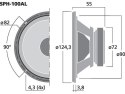 Głośnik średniotonowy High-tech, 80WMAX, 40WRMS, 8Ω