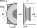 Głośnik uniwersalny, 8WMAX, 4WRMS, 4Ω