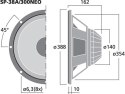 NEODYMOWY głośnik niskotonowy PA, 600WMAX, 300WRMS, 8Ohm