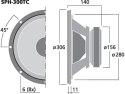 Subwoofer HiFi, 2 x 250WMAX, 2 x 120WRMS, 2 x 8Ω