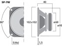 Uniwersalny głośnik, 7WMAX, 4WRMS, 8Ω