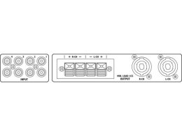 Cyfrowy wzmacniacz stereo PA, 250WRMS