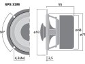 Głośnik pełnopasmowy HiFi, 20WRMS, 8Ω