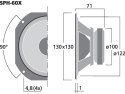 Głośnik szerokopasmowy, 60WMAX, 30WRMS, 8Ω