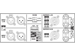 Profesjonalny wzmacniacz stereo, 2200WRMS