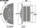 Kopułkowy głośnik wysokotonowy HiFi, 80WRMS, 8Ω