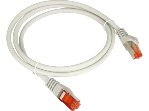 Patch-cord F/UTP kat.5e PVC 0.25m szary ALANTEC