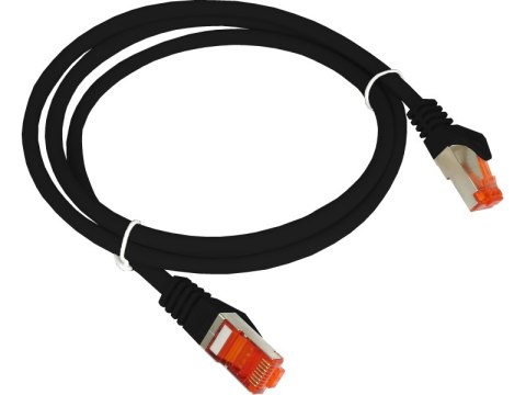 Patch-cord F/UTP kat.6 PVC 0.5m czarny ALANTEC