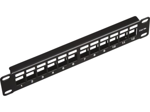 Patch panel 10" modularny 12 portów 1U niewyposażony ALANTEC