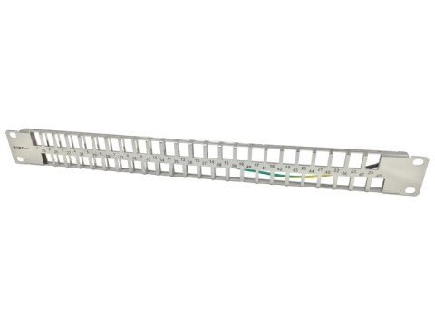 Patch panel 19" modularny 48 portów 1U z podporą niewyposażony ALANTEC