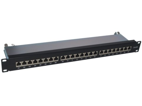 Patch panel STP kat.6A 24 porty LSA 1U ALANTEC