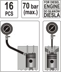 MIERNIK CIŚNIENIA SPRĘŻANIA DIESEL 16 CZĘŚCI