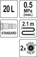 PNEUMATYCZNY NAPEŁNIACZ DO OLEJU 20L.