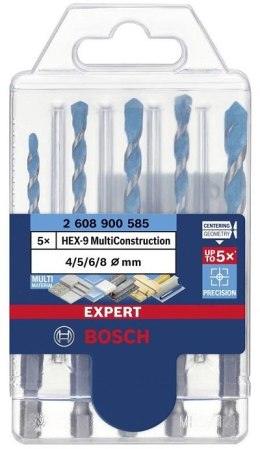 WIERTŁO EXPERT MULTICONSTRUCTION HEX-9 SET 5PC