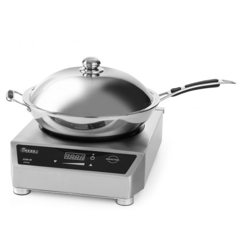 Wok indukcyjny 3100W z patelnią indukcyjną Profi Line - Hendi 239681