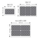 Foremki silikonowe nieprzywierające do pieczenia do 260C TORTALETTE 176x300mm GN1/3 - Hendi 676509