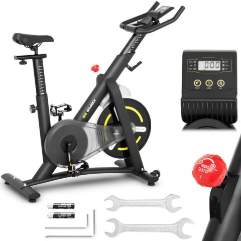 Rower spinningowy treningowy stacjonarny 13 kg LCD Gymrex GR-MG13