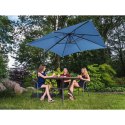 Parasol ogrodowy boczny na wysięgniku kwadratowy 250 x 250 cm niebieski