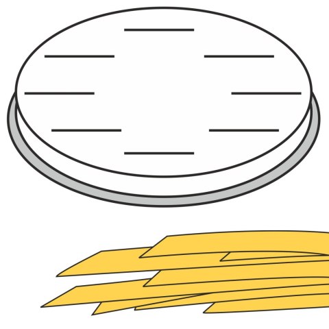 Końcówka do wyrobu makaronu FETTUCCINE płaskie wstążki 16 otworów 8x1 mm MPF2.5/4 - Hendi 229354