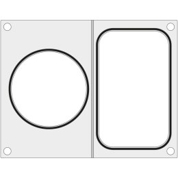 Matryca do zgrzewarek MCS na tackę bez podziału 178x113 mm + pojemnik śr. 115 mm - Hendi 805527