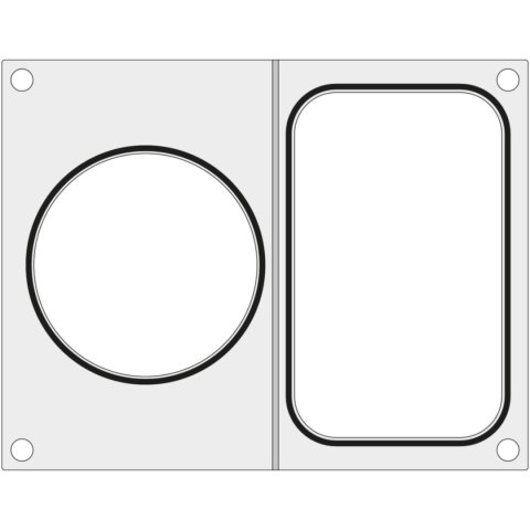 Matryca do zgrzewarki Hendi na tackę bez podziału 178x113 mm + pojemnik śr. 115 mm - Hendi 805657