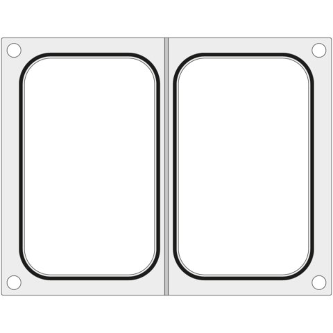 Matryca forma do zgrzewarek BOKAMA na dwie tacki pojemniki 178x113 mm - Hendi 805886