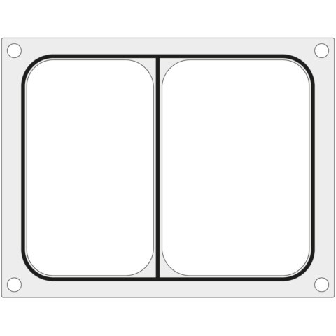 Matryca forma do zgrzewarek BOKAMA na tackę dwudzielną 227x178 mm - Hendi 805893