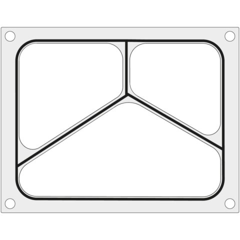 Matryca forma do zgrzewarek BOKAMA na tackę trójdzielną 227x178 mm - Hendi 805916