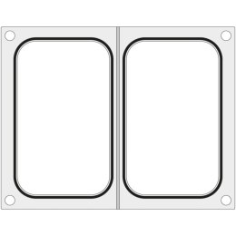 Matryca forma do zgrzewarek MCS na dwie tacki pojemniki 178x113 mm - Hendi 805459