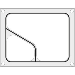 Matryca forma do zgrzewarki Duni DF10 na tackę dwudzielną COLT 227x178 mm - Hendi 805848