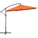 Parasol ogrodowy na wysięgniku okrągły uchylny śr. 300 cm pomarańczowy