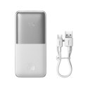 Bipow Pro powerbank 10000mAh 20W + kabel USB 3A 0.3m biały