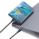 Kabel przewód do szybkiego ładowania Flash Series 2w1 USB-C 2xUSB-C 100W 1.5m czarny