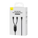 Kabel przewód do szybkiego ładowania Flash Series 2w1 USB-C 2xUSB-C 100W 1.5m czarny