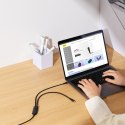 Kabel przewód do szybkiego ładowania Flash Series 2w1 USB-C 2xUSB-C 100W 1.5m czarny