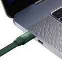 Zwijany kabel przewód 3w1 USB-C microUSB + Iphone Lightning + USB-C 3.5A 1.1m zielony