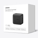 Ładowarka sieciowa 2x USB-C 66W Power Delivery 3.0 Quick Charge 4.0 - czarny