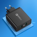 Ładowarka sieciowa do telefonu 2x USB-A 36W QC3.0 - czarna