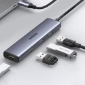 Rozdzielacz rozgałęźnik HUB USB-C na 4x USB 3.2 srebrny