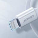 Kabel przewód do iPhone MFi USB-C - Lightning 20W 3A 0.5m biały