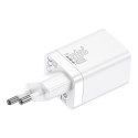 Szybka ładowarka sieciowa USB USB-C 30W PD QC Super Si Pro biały