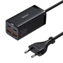 Szybka uniwersalna ładowarka sieciowa GaN 2x USB-C 2x USB 100W QC 4.0+ AFC czarny