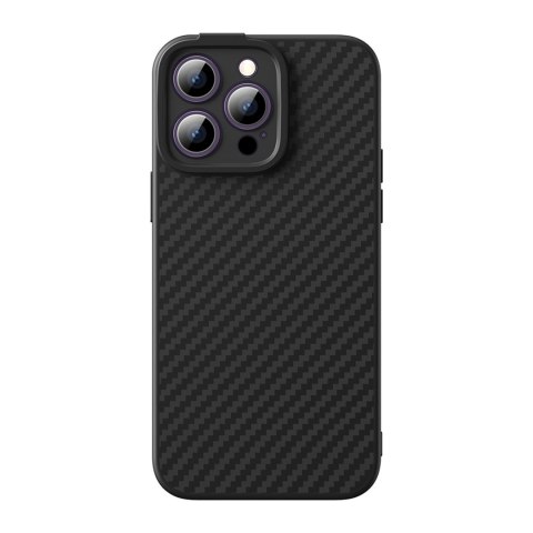 Pancerne etui iPhone 14 Pro MagSafe + szkło hartowane Synthetic Fiber czarne