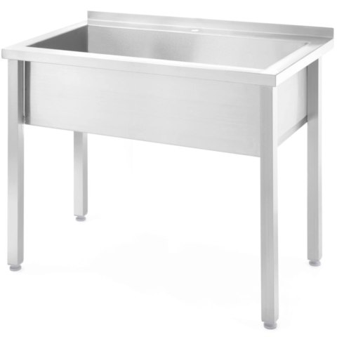 Basen zlew gastronomiczny jednokomorowy spawany Budget Line STAL 1000 x 600 x 850 cm - Hendi 816714