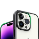 Sztywne etui z żelową ramką i wbudowaną podstawką do iPhone 14 Pro czarny